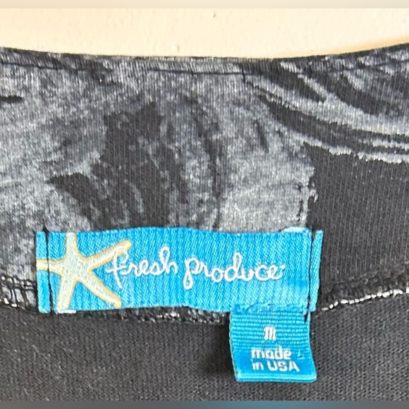 Fresh Produce Floral Short Sleeve V Neck Swing Dress Size Medium Cotton - Picture 4 of 6